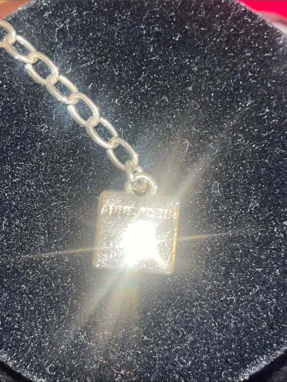 Anne Klein Red Crystal Link Necklace